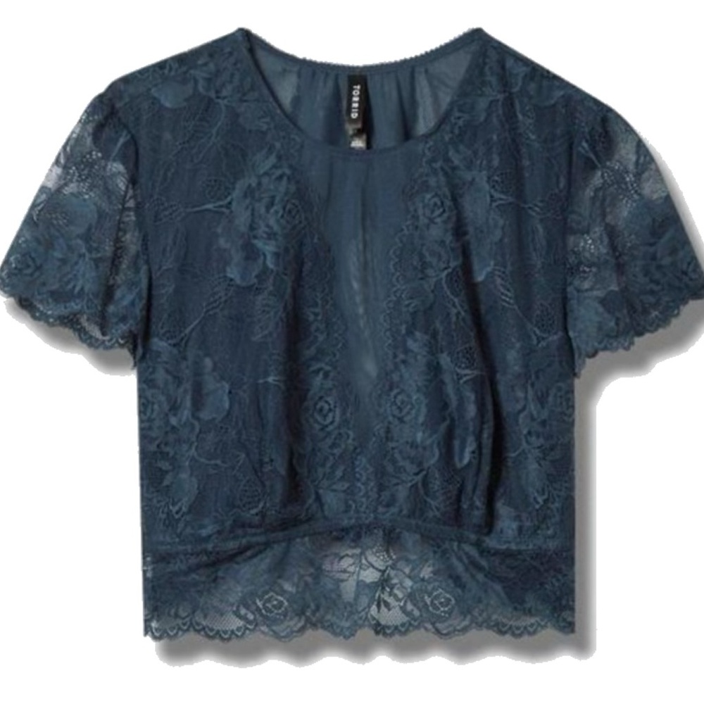 Torrid blue crop top
